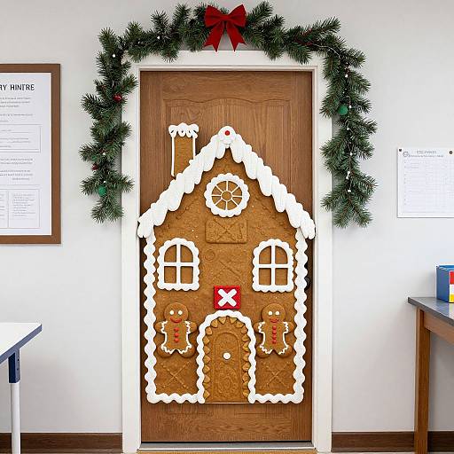 Gingerbread House Classroom Door Decor