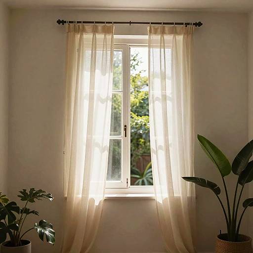 Serene Airy Room with Sheer Curtains