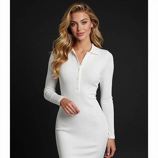 Portrait of Woman in White Dress