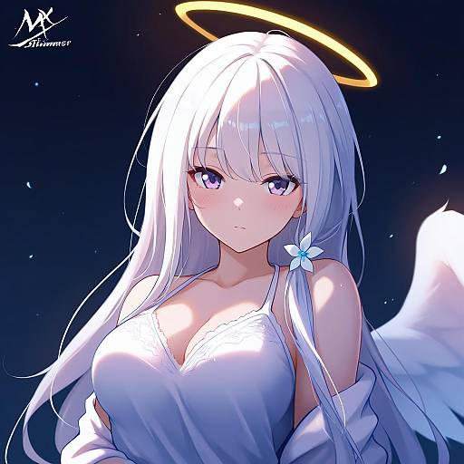 Illustration of Angel girl (shimmer), original in the style of Nikoo