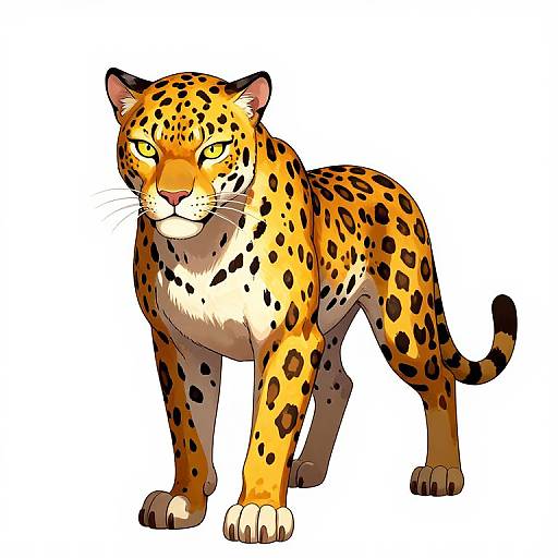 Menacing Fireworks Leopard Anime Battler