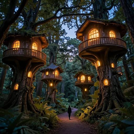 Enchanted Forest Treehouse Pathways