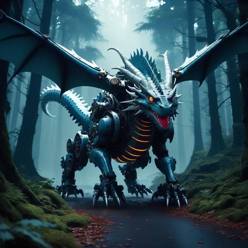 Mechanical Dragon in a Haunted Forest Mechanical Dragon in a Haunted Forest