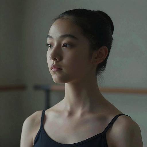 Serene Ballerina Portrait in Studio