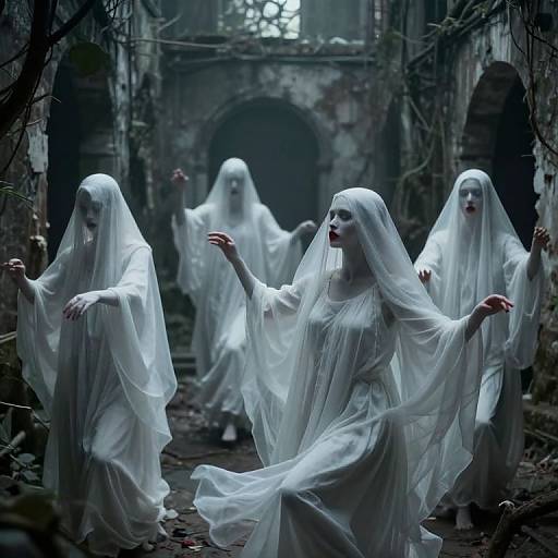 Spectral Veiled Figures in Memory Labyrinth