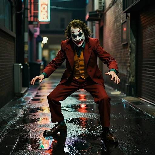 Jim Carrey Joker in Neon Alley