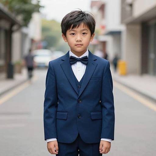 Boy in Blue Suit Fancy Dress