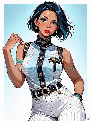 Cinematic Fashion: Midnight Blue Jumpsuit