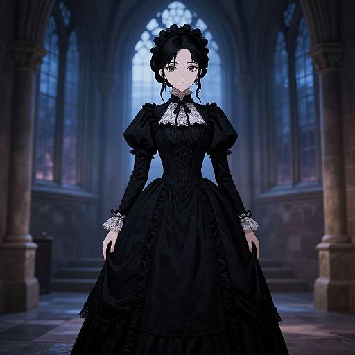 Gothic Victorian Anime Woman