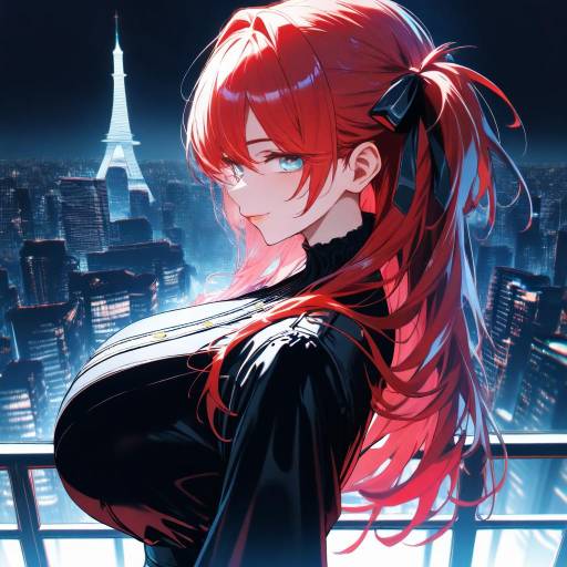 Aesthetic Night City Anime Portrait