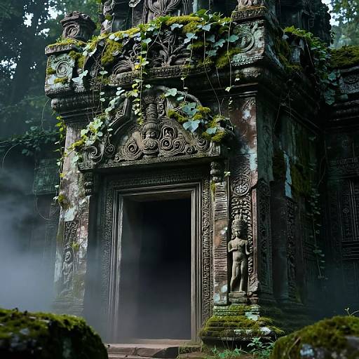 Medusa Emerging From Ancient Ruins