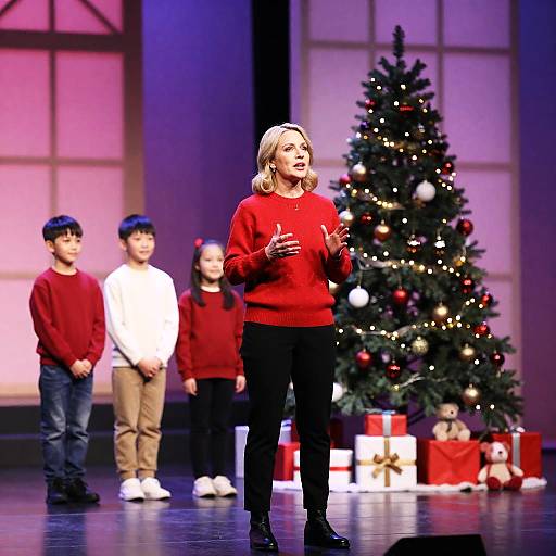 Christmas Stage Presentation with Children