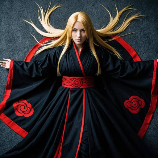 Dramatic Deidara Cosplay in Black Cloak