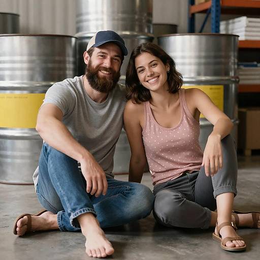 Casual Portrait in a Warehouse Setting