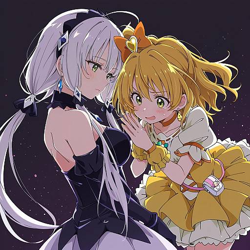 Illustration of Cure pine, precure in the style of Ixy