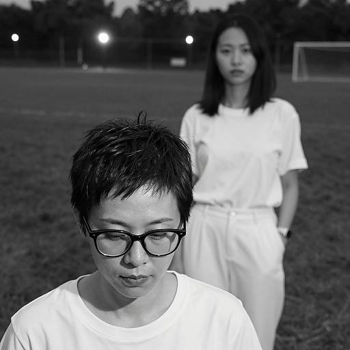 Elegant Black-and-White Portrait of Women