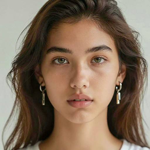 Elegant Close-Up of a Thoughtful Woman