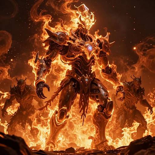Mechanical Giant in Fiery Apocalypse