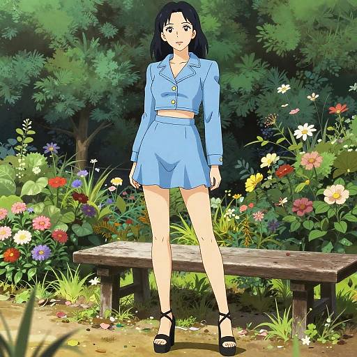 Pop Art Fashion in Flower Garden