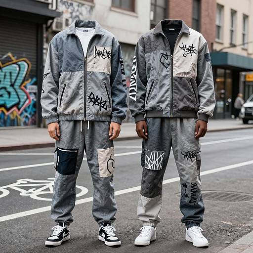 Streetwear Suits with Graffiti Prints