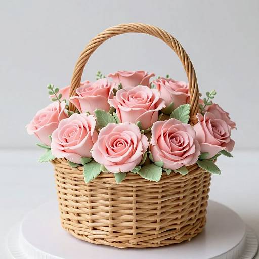 Whimsical Wicker Basket Cake