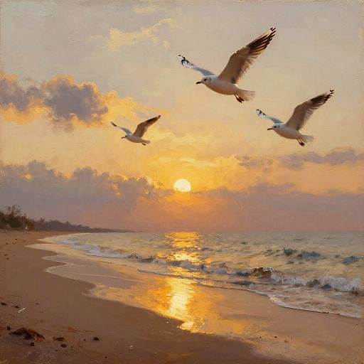 Serene Sunset Beach Album Cover