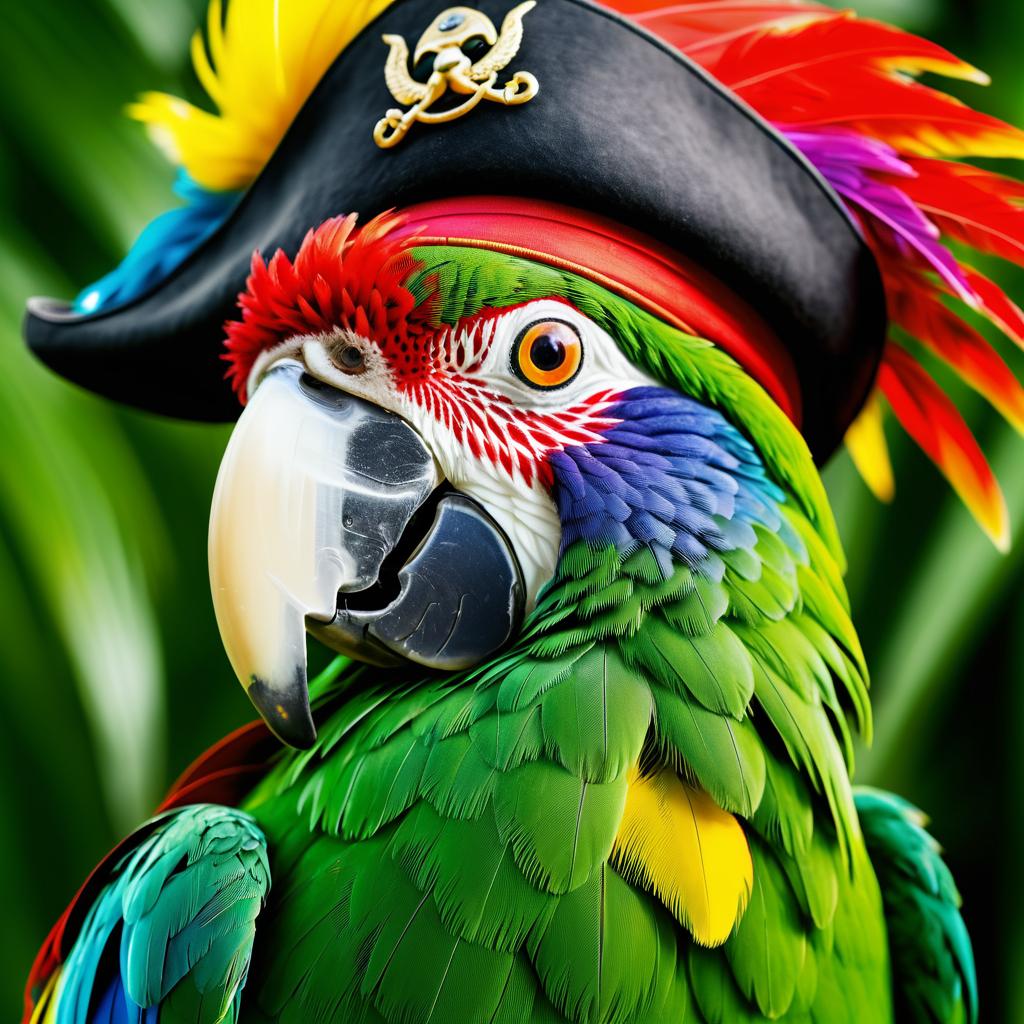 Pirate Parrot Macro Photography in UHD