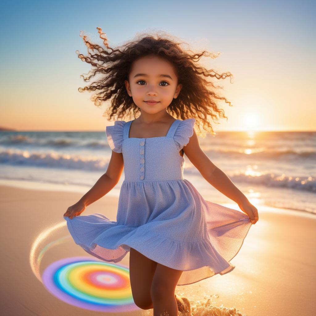 Playful Innocence at Sunset Beach