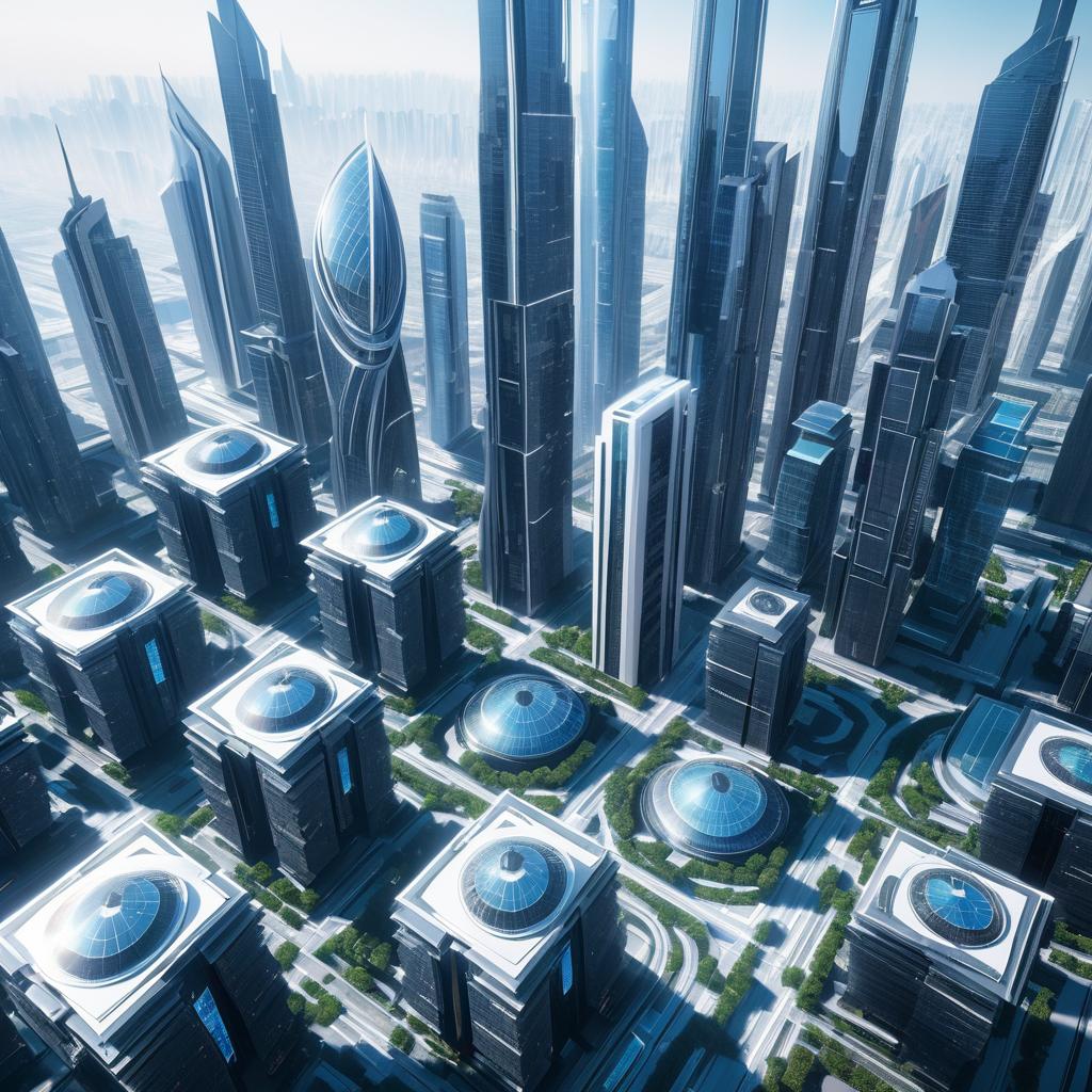 Futuristic Cityscape from Above