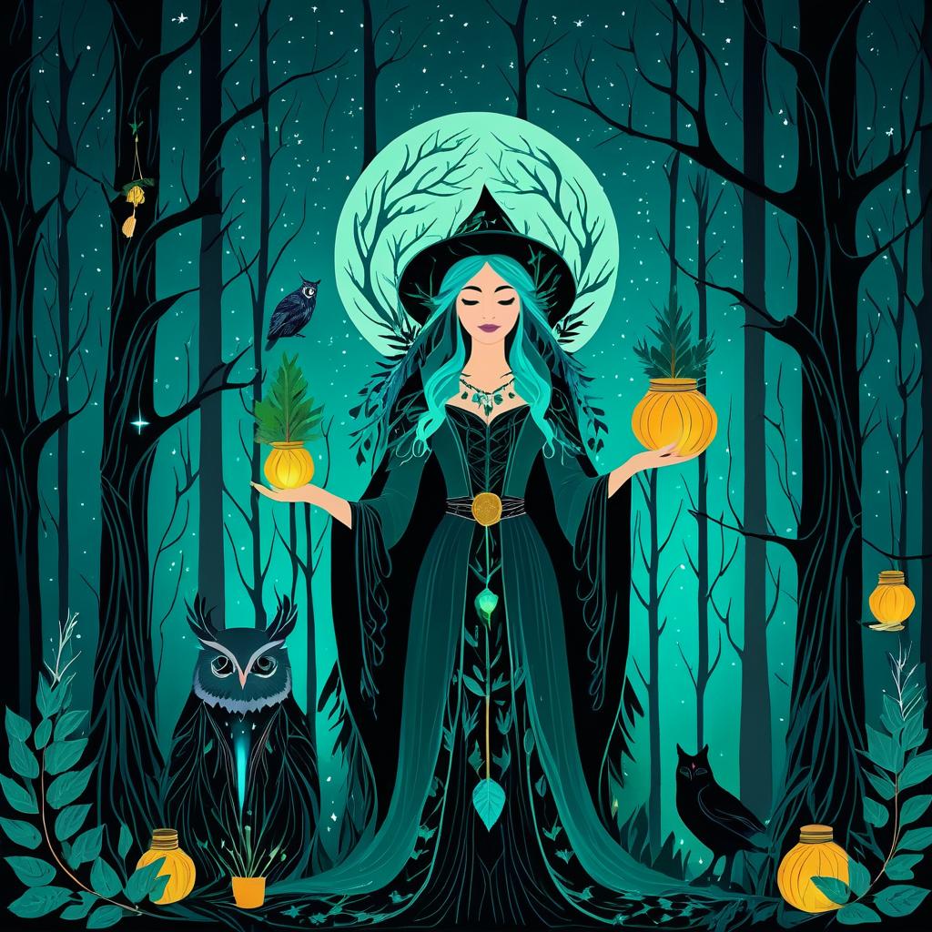 Enchanting Night of the Forest Witch