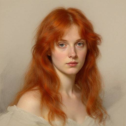 Vintage Red-Haired Woman Portrait