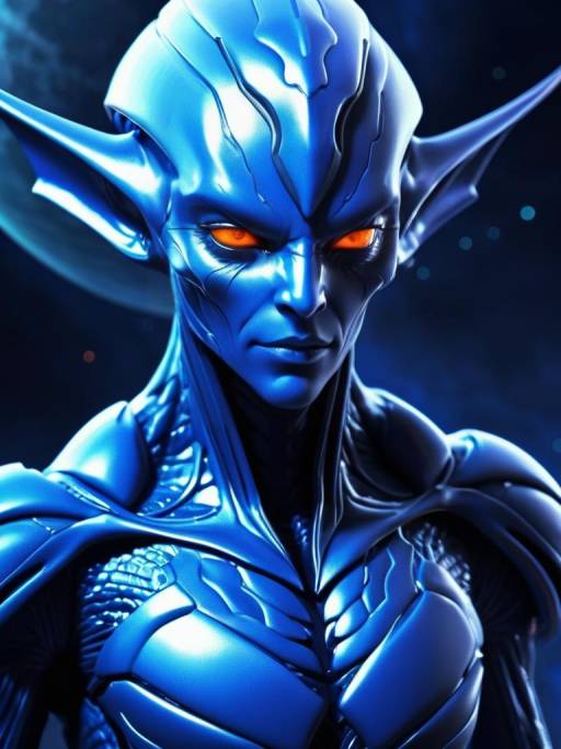Futuristic Aliens and Humanoids in Space