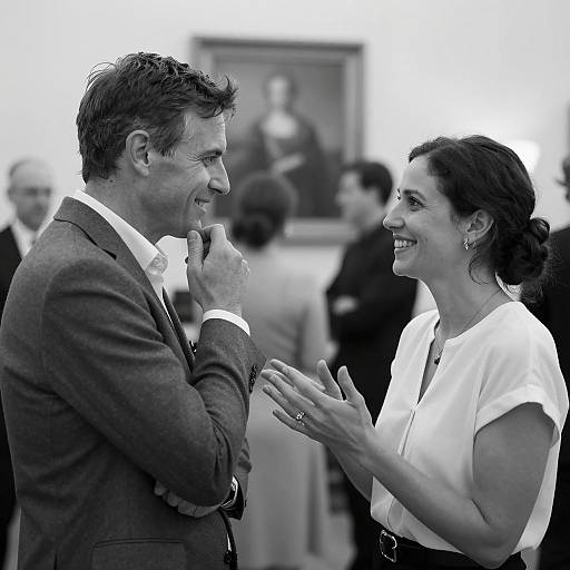 Classic Black-and-White Social Portrait