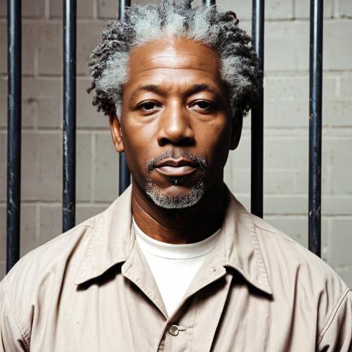 African American Man in Prison Uniform