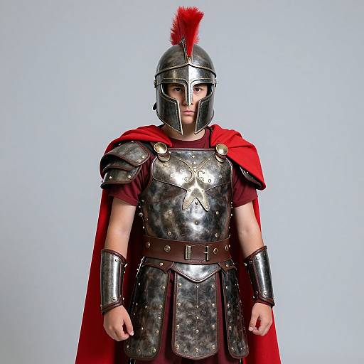 Spartan Warrior Boy Costume Portrait
