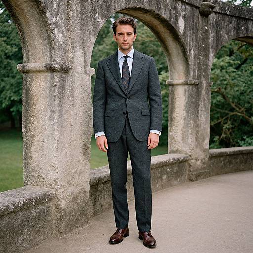 Confident Man in Elegant Vintage Setting