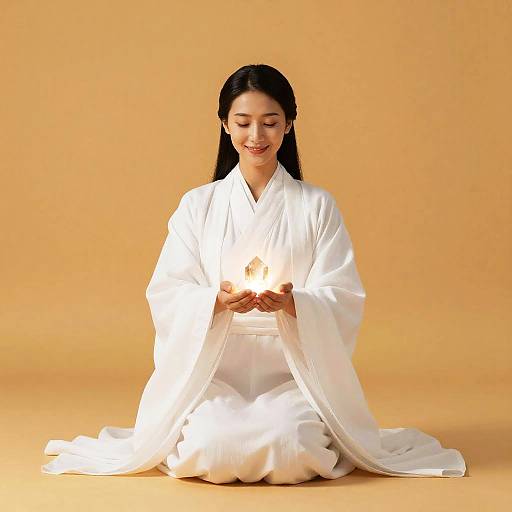 Gentle Healer with Glowing Crystal