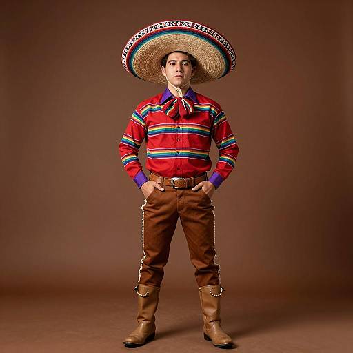 Vibrant Traditional Mexican Costume Portrait