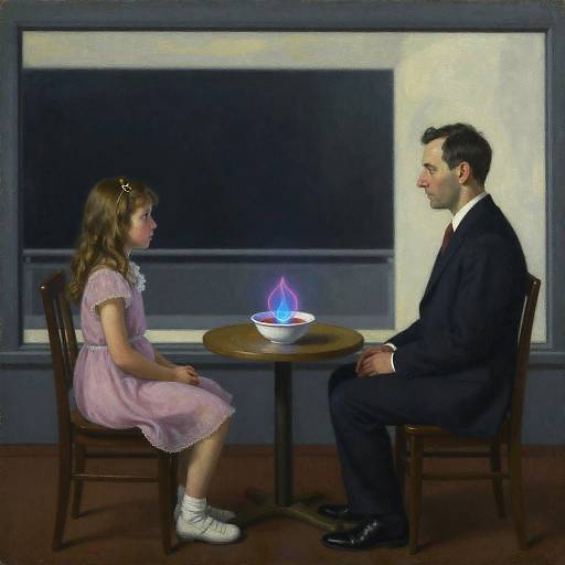 Surreal Date with Neon Flame