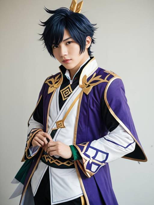 Man in Childe Genshin Impact Cosplay Costume