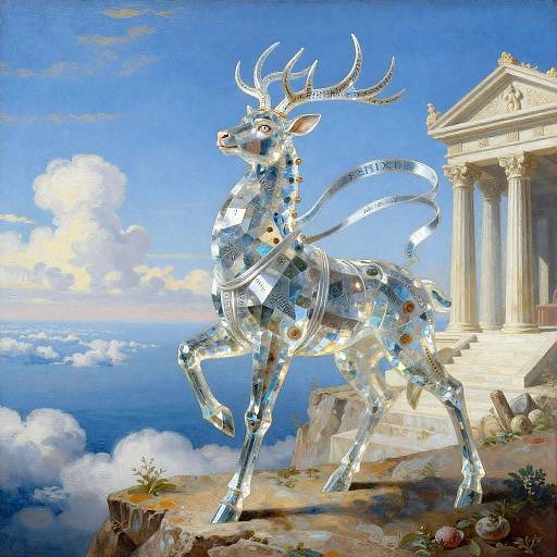 Crystalline Stag-Paladin at Cliffside Temple