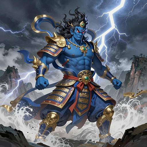 Susanoo Storm God Digital Illustration