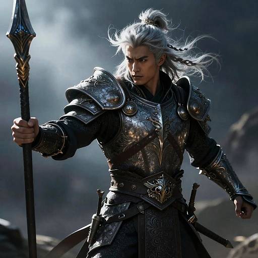 Stormbound Paladin with Silver Topknot