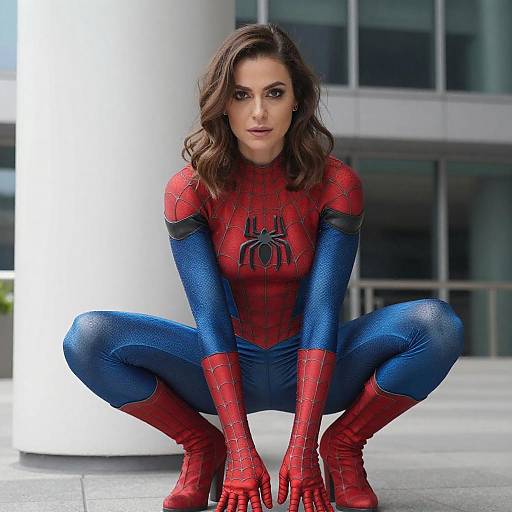 Spider-Woman in Urban Crouch