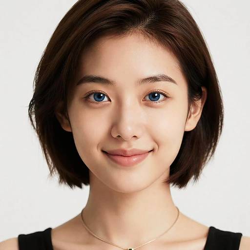 Photorealistic Portrait of Smiling Girl