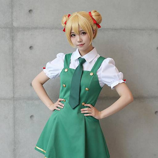 Confident Young Woman in Stylish Cosplay