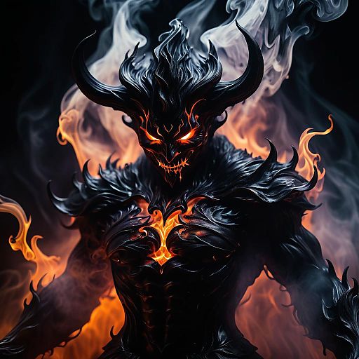 Abstract Demon of Smoke and Heat Abstract Demon of Smoke and Heat