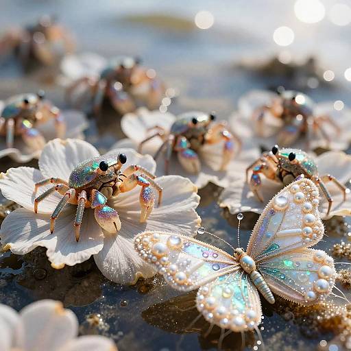 Iridescent Tide Sprite Crabs Scene