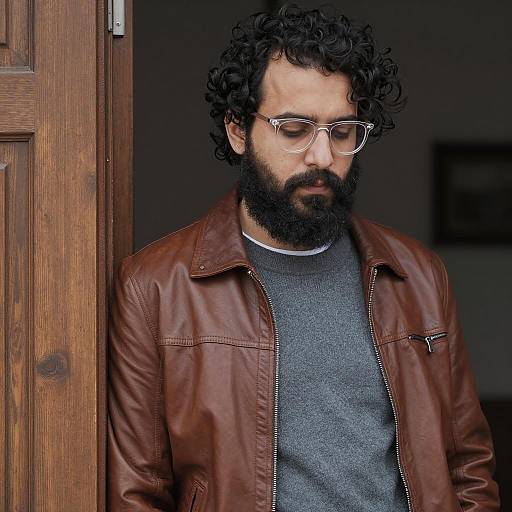 Bearded Man in Cozy Indoor Setting