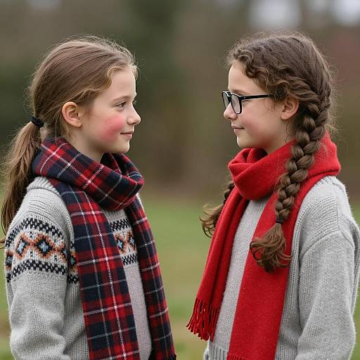 Candid Portrait of Two Young Friends